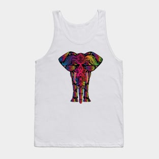 Elephant Colorful Body Tank Top